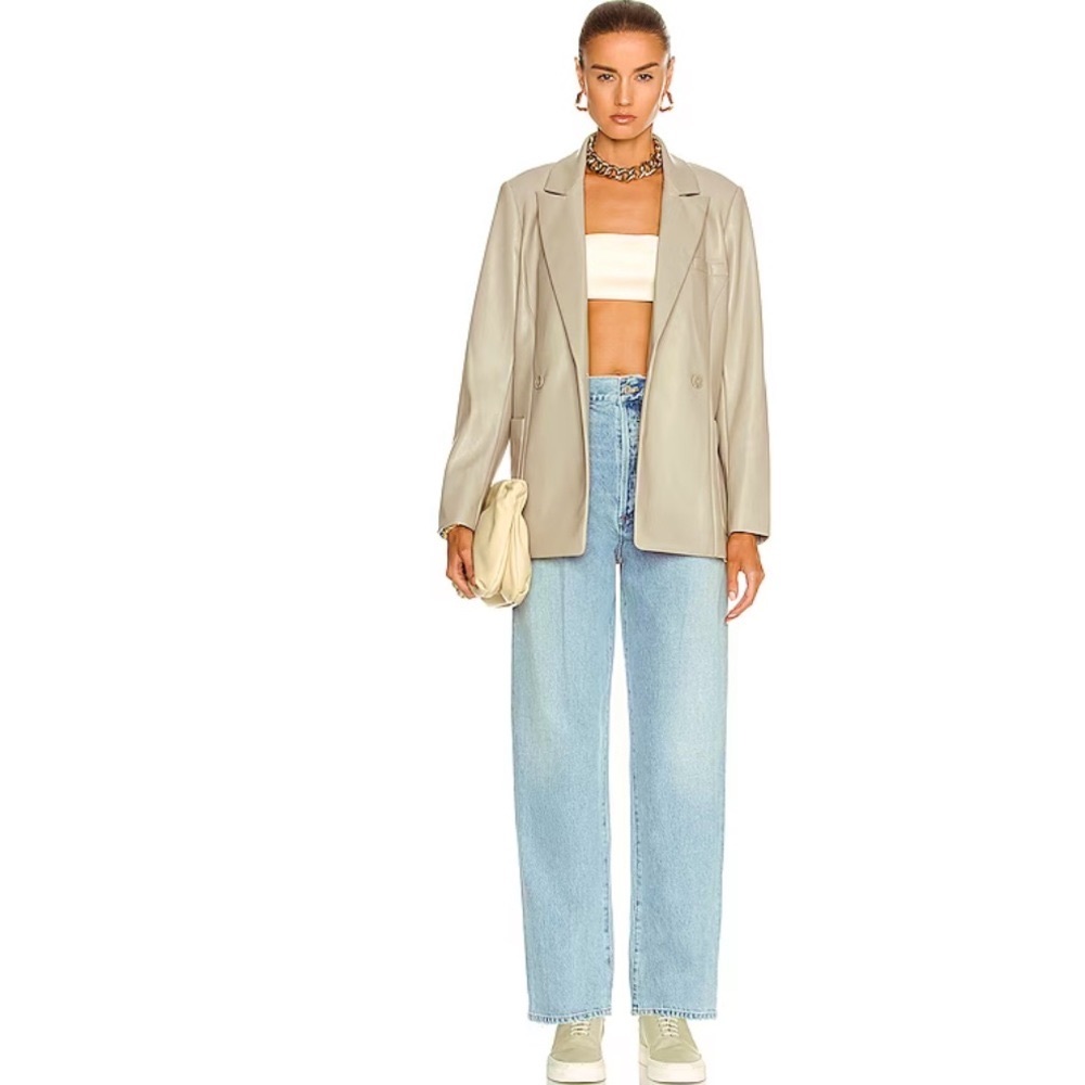 AGOLDE Fold Waistband High-Rise Straight Leg Jeans
